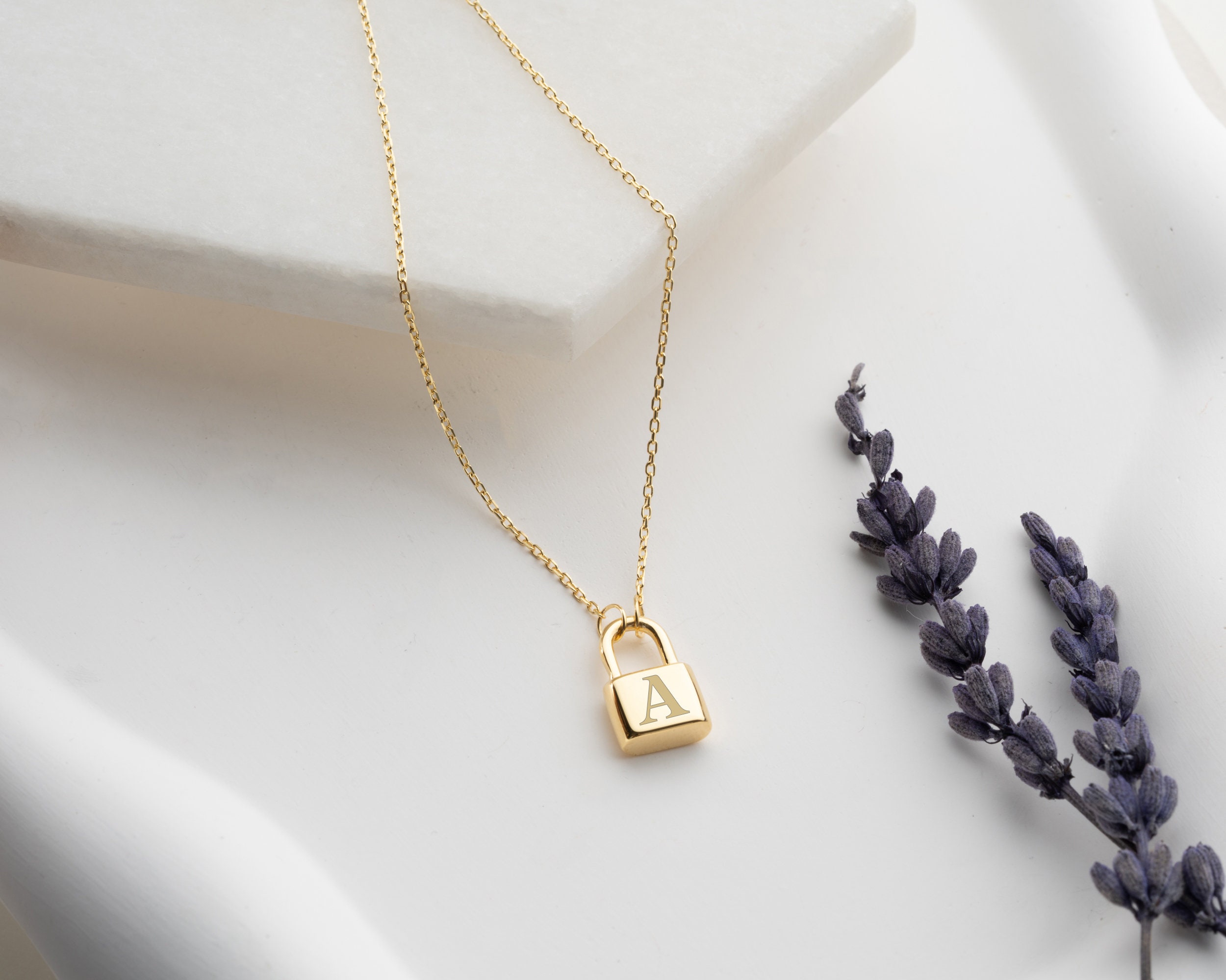 Initial Lock Necklace – Pine Jewellery