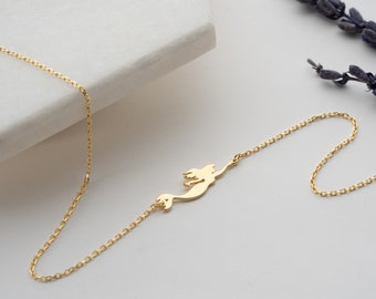 Minimalist Mermaid Bracelet, Mermaid Tail, Little Girl Bracelet, Handmade Jewelry, Bracelet for women, Summer Jewelry Bracelet, Gift for Her