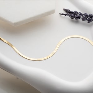 Gold Fischgrät Armband, Zierliche Herringbone Kette Armband, Silber Schlangenkette Armband, Delikates Armband, Schlangenkette Armband