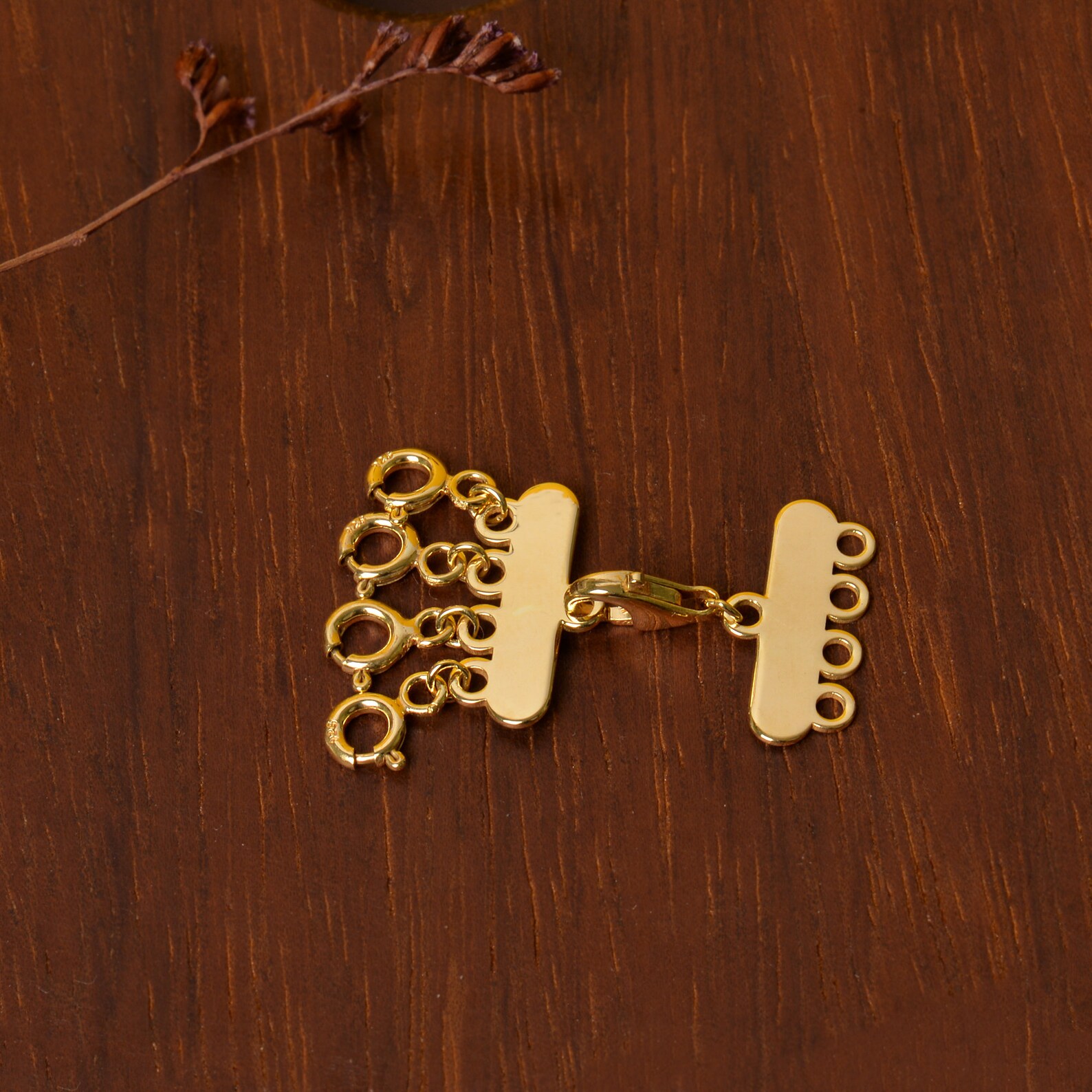 14k Solid Necklace Detangler Clasp Layer Necklace Clasp Etsy