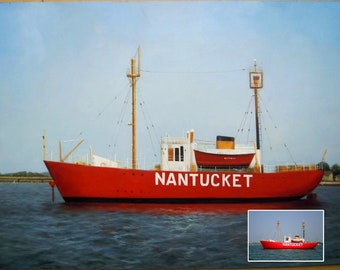 Custom Ship Portrait-Hand Painted Oil Painting from Photo-Canvas Portraits-Original Portrait Painting-Commission Landscape Painting