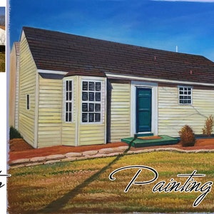 Custom House Portrait-Hand Painted Oil Painting from Photo-Portraits on Canvas-Original Portrait Painting-Commission Landscape Painting