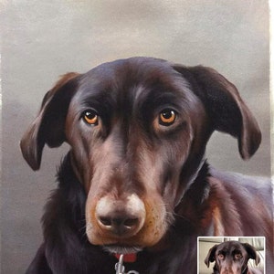 Custom Oil Portrait-Pet Portrait-Creative Pet Painting-Hand Painted Portrait Painting-Original Oil Painting from Photo