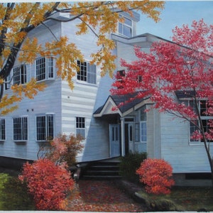 Custom House Portrait-Hand Painted Oil Painting from Photo-Portraits on Canvas-Original Portrait Painting-Commission House Painting