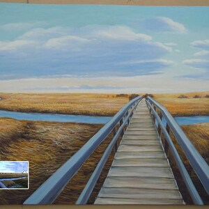 Custom Landscape Portrait-Hand Painted Oil Painting from Photo-Canvas Portraits-Original Portrait Painting-Commission Landscape Painting