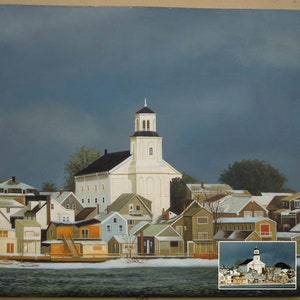 Custom House Portrait-Hand Painted Oil Painting from Photo-Canvas Portraits-Original Portrait Painting-Commission House Painting
