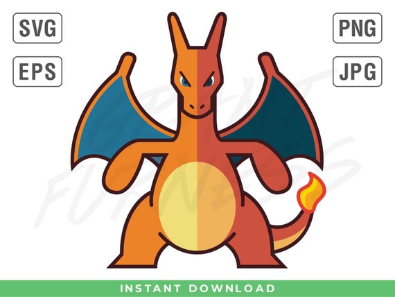 リザードン ポケモン SVG、EPS、PNG、JPG、シャツ、ステッカー