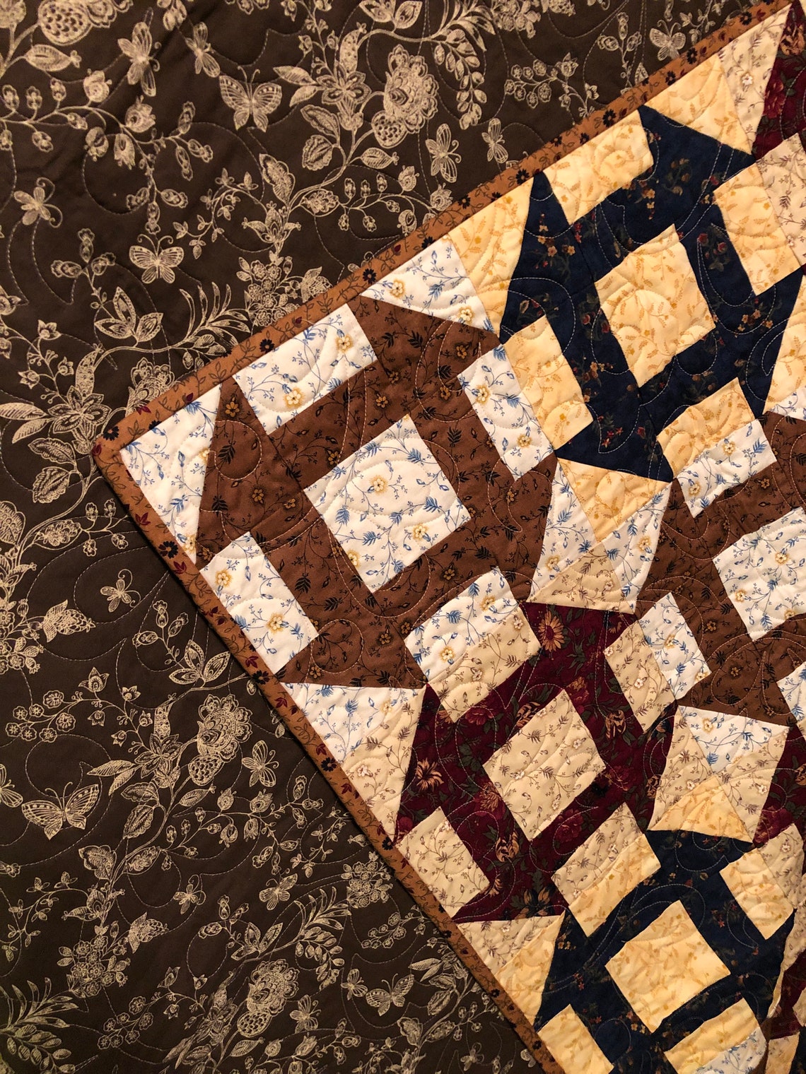 Hole in the Barndoor Pattern quilt Blocks Handmade, 100 Cotton