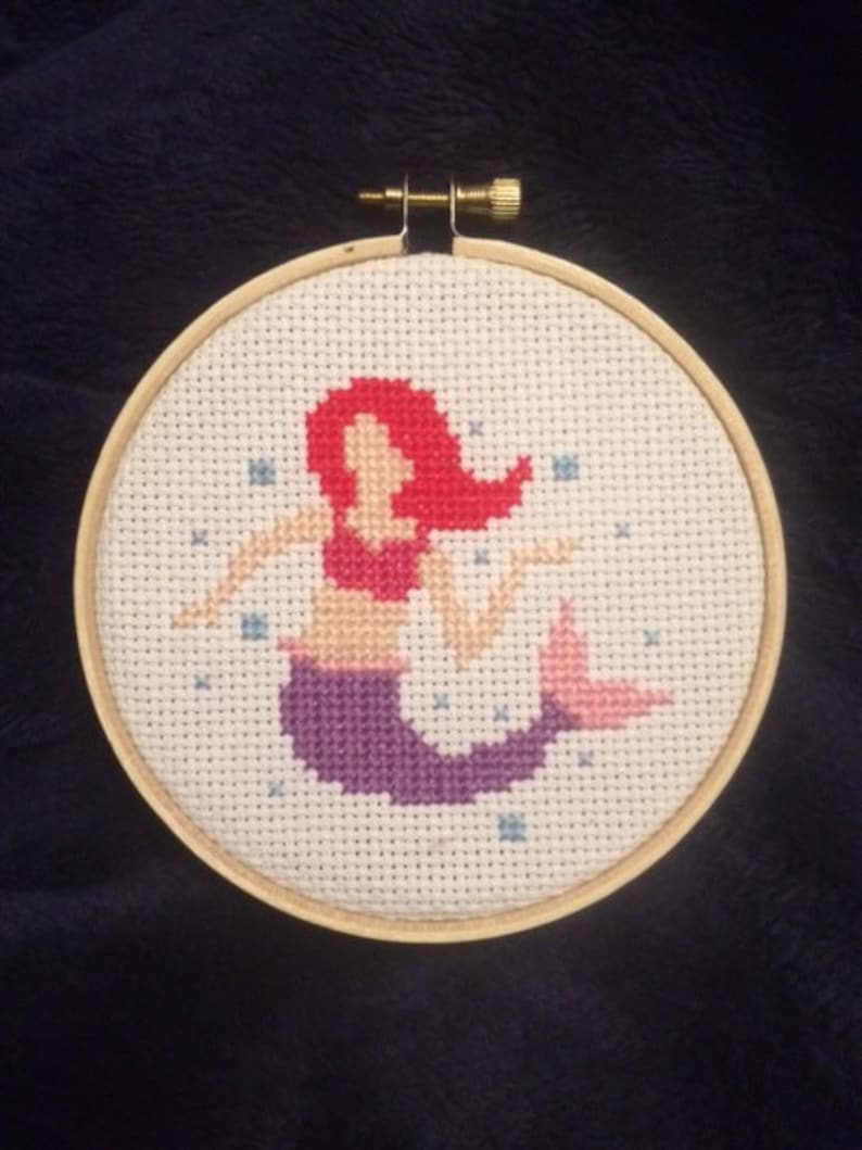 Mermaid Cross Stitch Kit Etsy