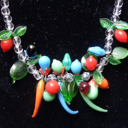 VINTAGE 1950s MURANO Necklace-50s 