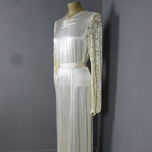 1930s SATIN and LACE WEDDING Dress-Stunning 30s Wedding Gown.