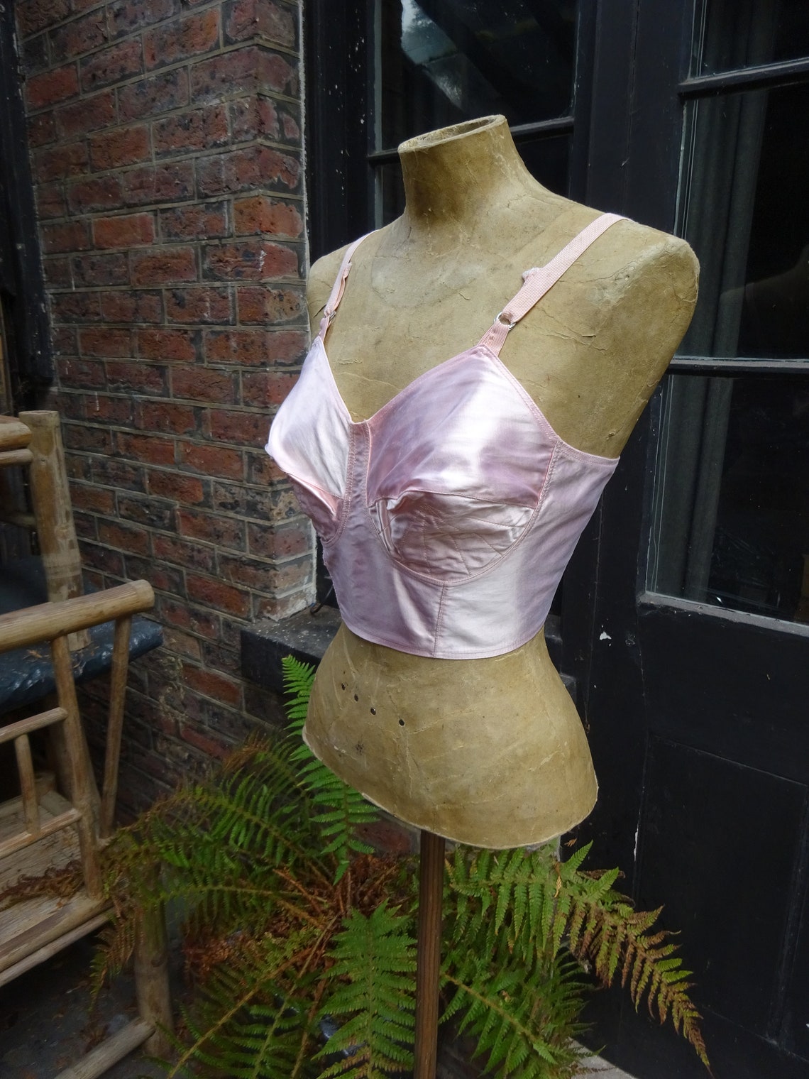 1940s CONICAL BRA40s Pink Satin Bullet Brassiere CC41 era Etsy