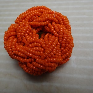 Vintage CHRISTIAN DIOR BROOCH-1967 Rare Orange Beaded Designer Brooch.
