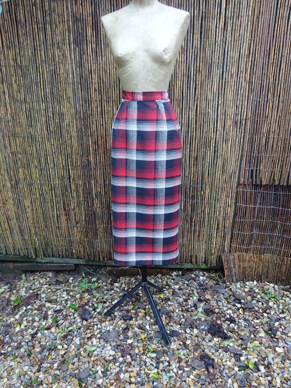 1940s CUSTOM MADE SKIRT-40s Tailormade Skirt-Vinta