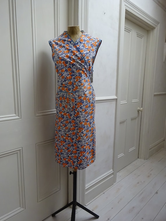 1940s PINAFORE-40s OVERALLS-40s Wrap Around Pinafo