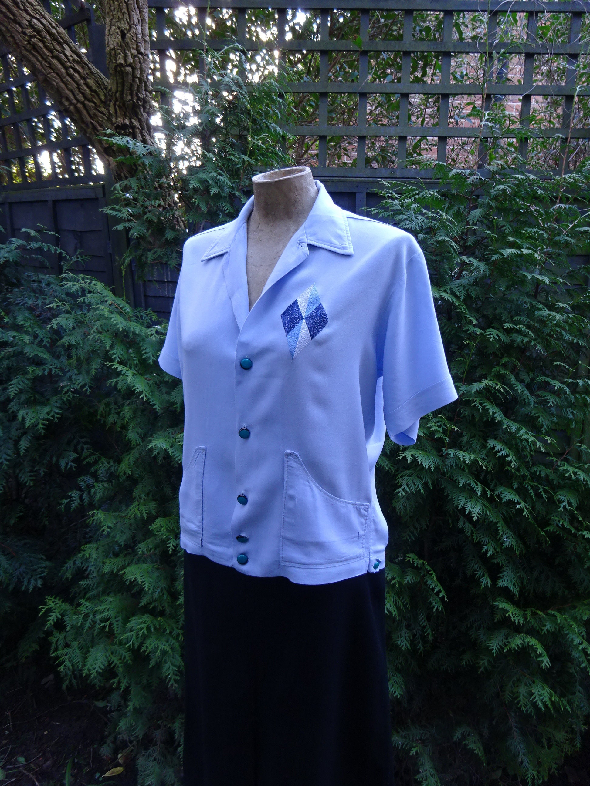Image of 1950S Sears Roebuck Jac-50S Tapered Shirt Jac-1950S Soft Cotton Shirt/Blouse