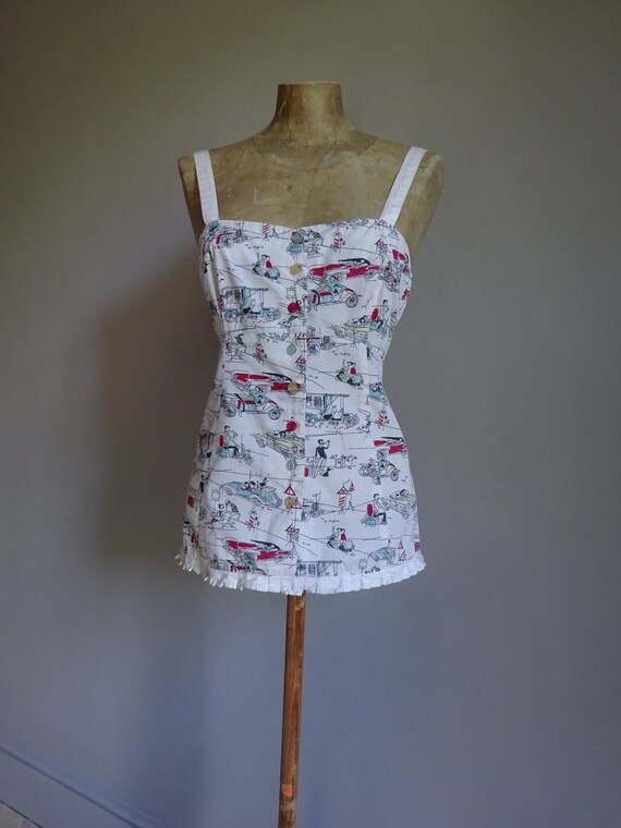 VINTAGE CROWN JOULES-Vintage Summer Top-50s Style