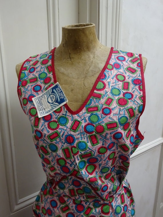 1940s PINAFORE DRESS-UNWORN-40s overalls-