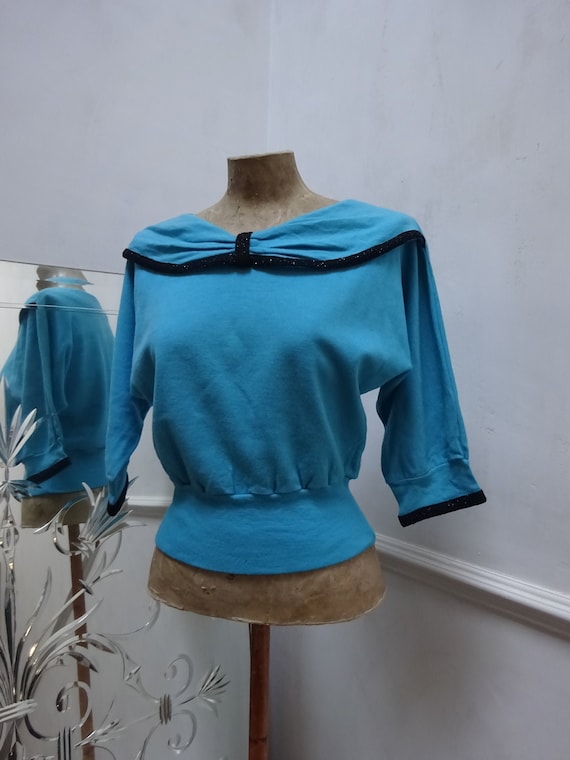 1950s PINUP EVENING SWEATER-Stylish 50s All Wool E