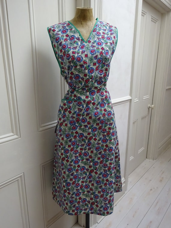 1940s PINAFORE-UNWORN 40s OVERALLS-1940s Abstract