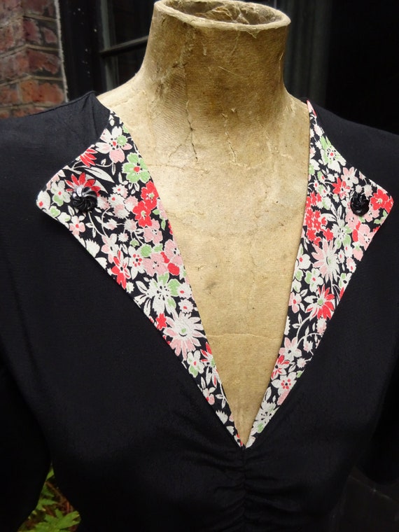1930s Reproduction BIAS CUT DECO Dress-30s Rayon C