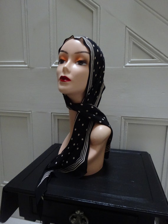 1920s SPEAR SCARF-RARE 20s Headscarf-1920s Flapper