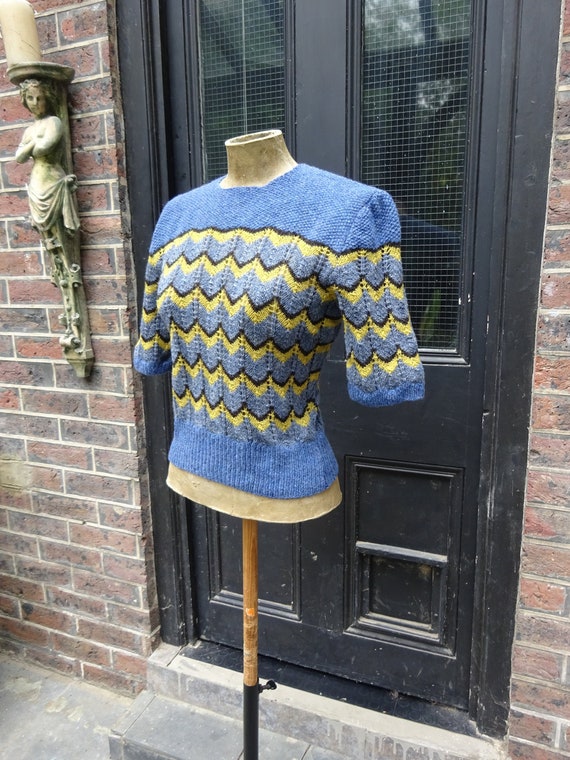 1940s CUSTOM MADE SWEATER-40s Pure Wool Jumper-40s