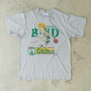 vintage boston celtics larry bird basketball nba t-shirt size medium