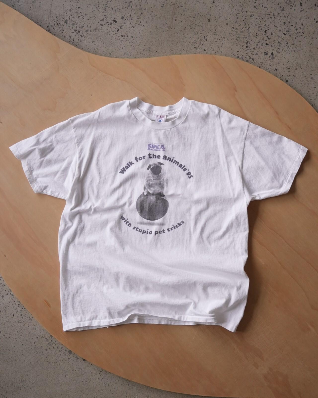 Vintage Virginia Beach SPCA Animal Dog 90s White Single Stitch T