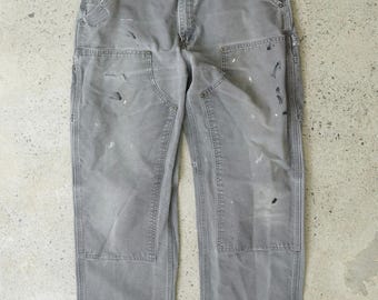 ヴィンテージ 90 年代 カーハート ダブルニー モスグリーン ダンガリー