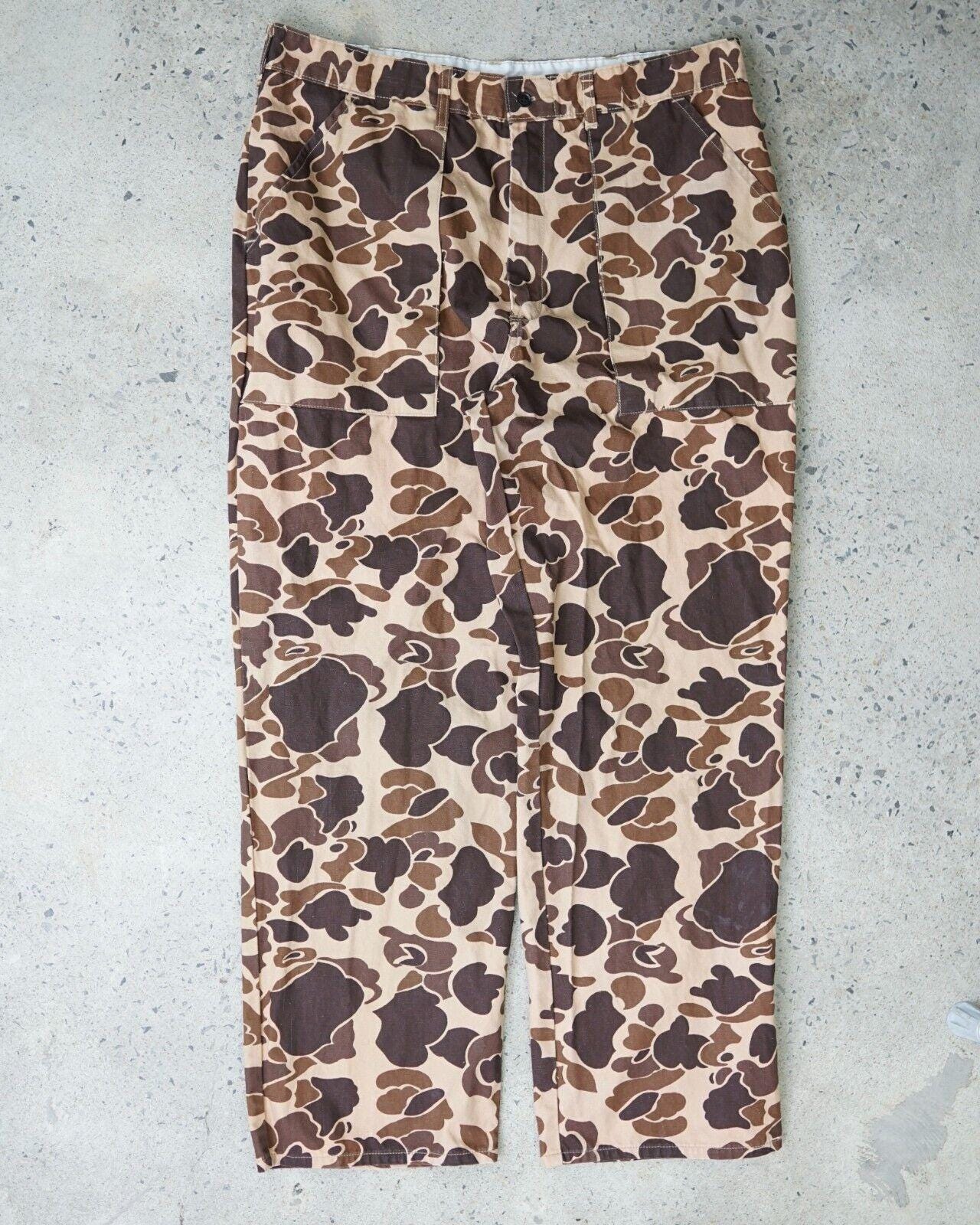 vintage duck bay camo hunter camouflage 90s pants size 38x31