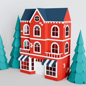 Haus aus rotem Backstein, Haus aus Papier