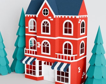 Red Brick House, Paper house, papercraft