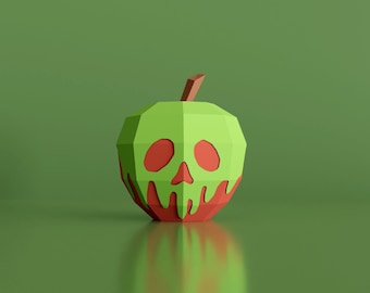 Papercraft Poison Apple, Halloween decor