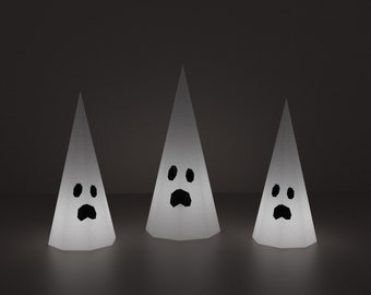 Halloween Ghost Lantern Papercraft, paper ghost decor