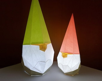 Gnome Lamp papercraft, paper lamp