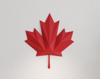 Canadian Maple leaf 3d papercraft wall decor