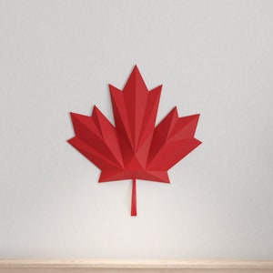 Canadian Maple leaf 3d papercraft wall decor