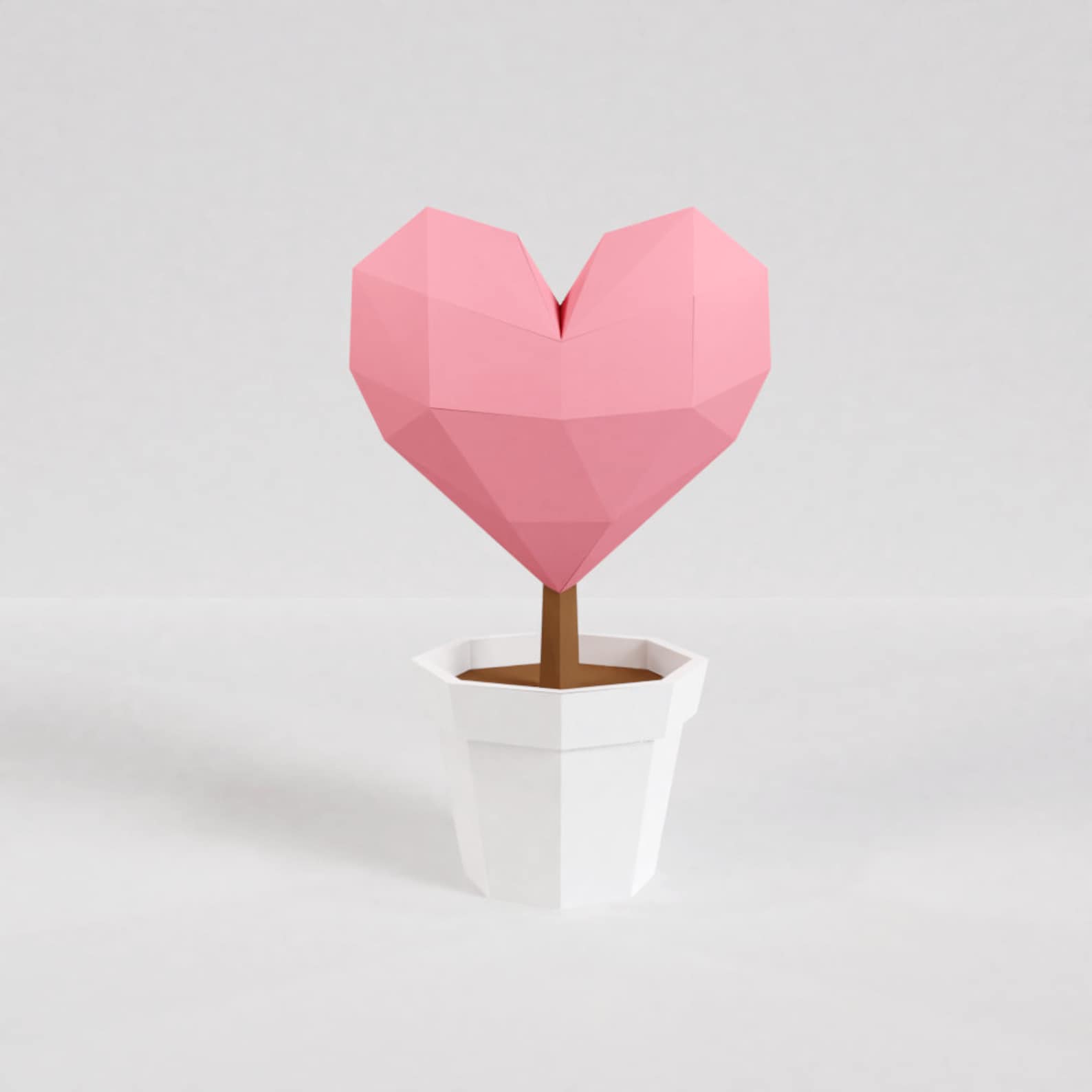 Heart Pot Papercraft Valentine Heart - Etsy