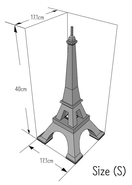 Eiffel Tower Papercraft Low Poly Printable DIY Template Room - Etsy