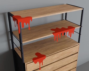 Blood Drip shelf Hanger, Halloween Blood Decor