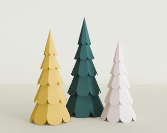 Paper Pine Slim, Paper tree, papercraft