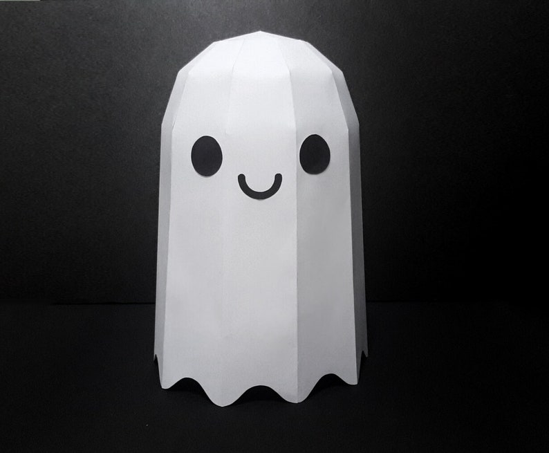 Halloween Ghost Papercraft Low poly printable DIY template Etsy Halloween Ghost Papercraft Low poly printable DIY template Etsy
