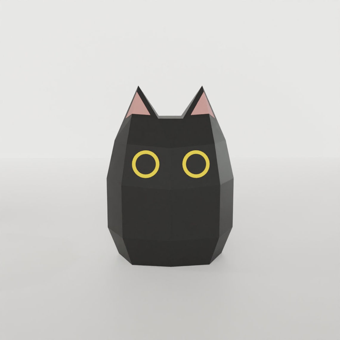 Teacup Cat Papercraft Cat Lowpoly Paper Model - Etsy Canada