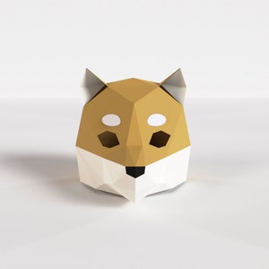 Dog mask, shibainu mask, paper mask