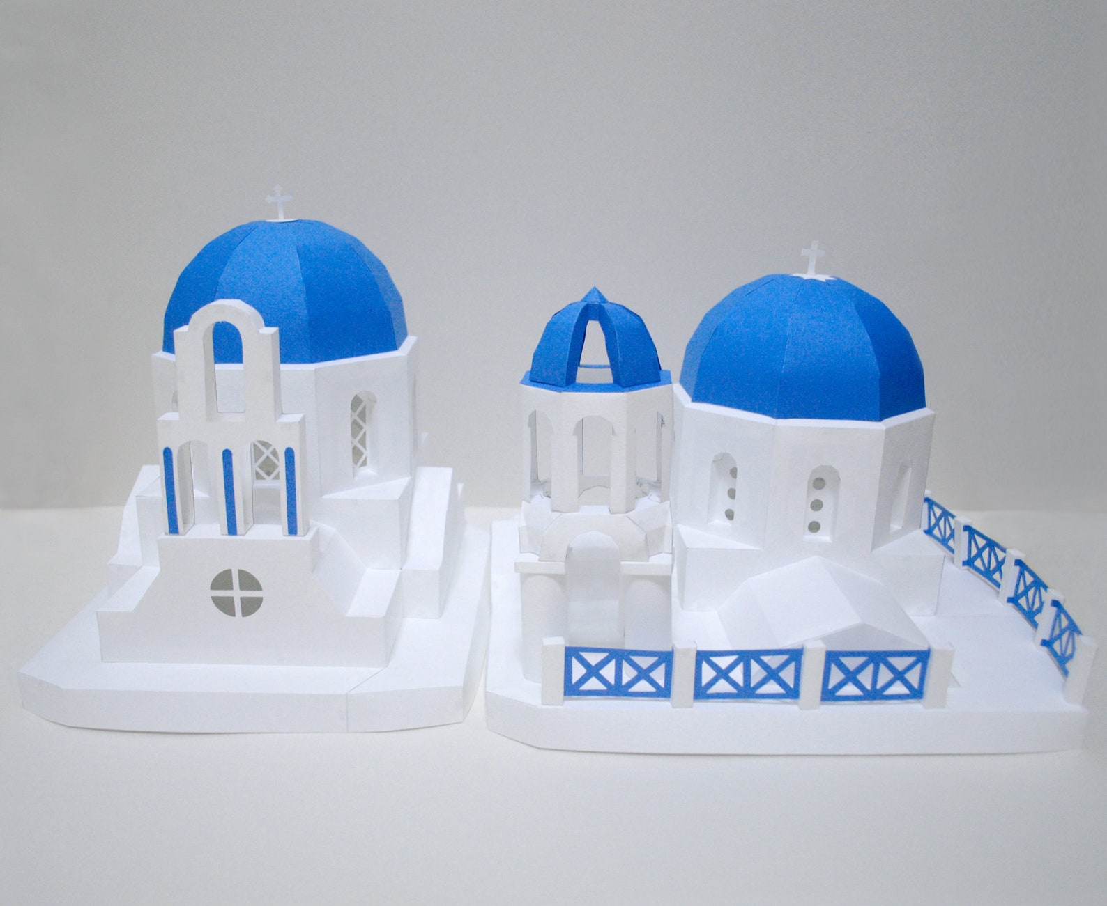 Santorini church Papercraft Greek house DIY template PDF 3D | Etsy