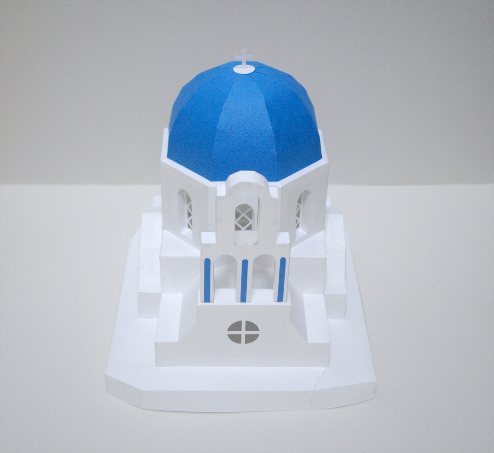 Santorini church Papercraft Greek house DIY template PDF 3D | Etsy
