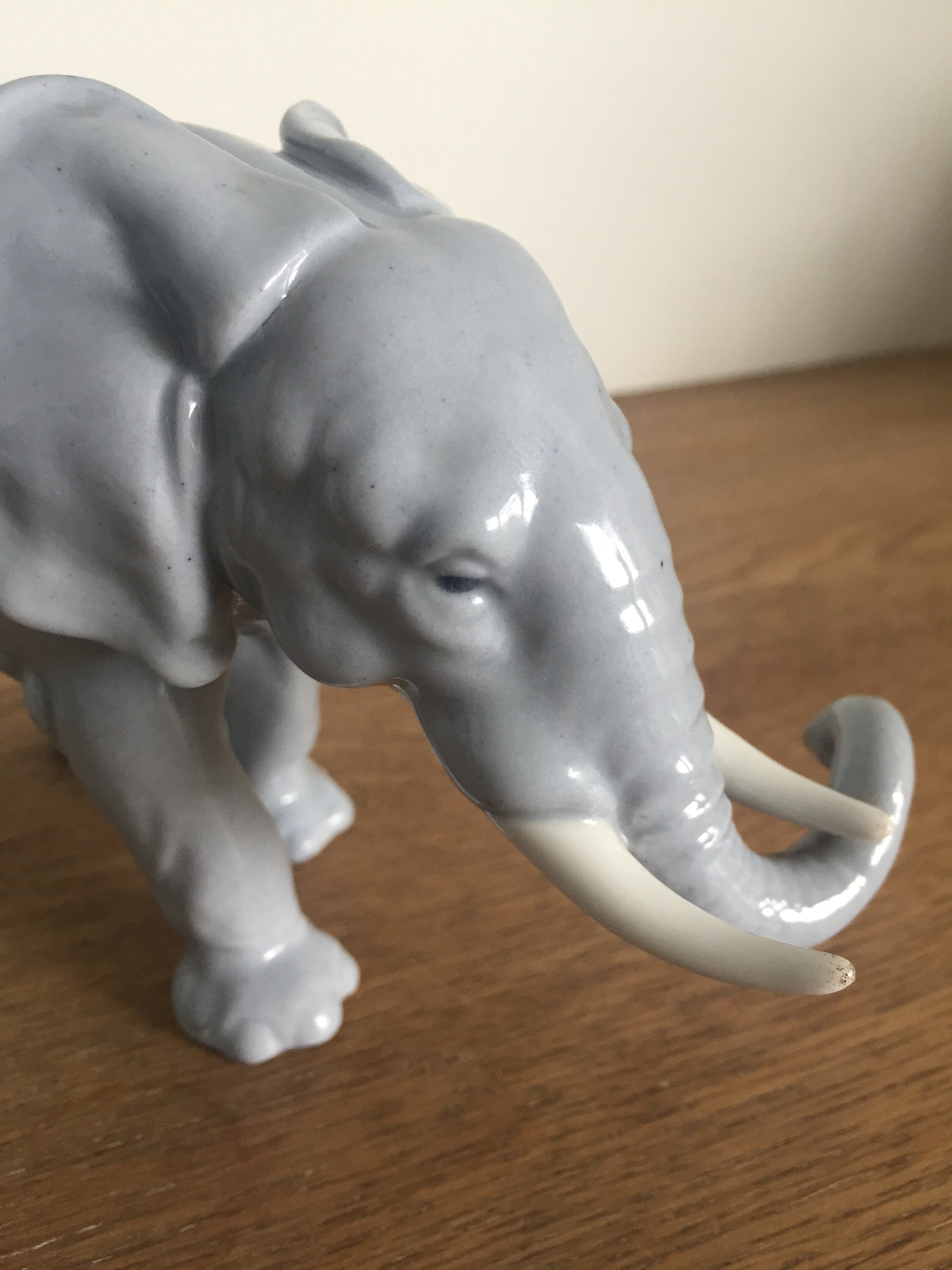Midcentury KARL ENS Porcelain Ceramic Elephant Statue Figure Etsy