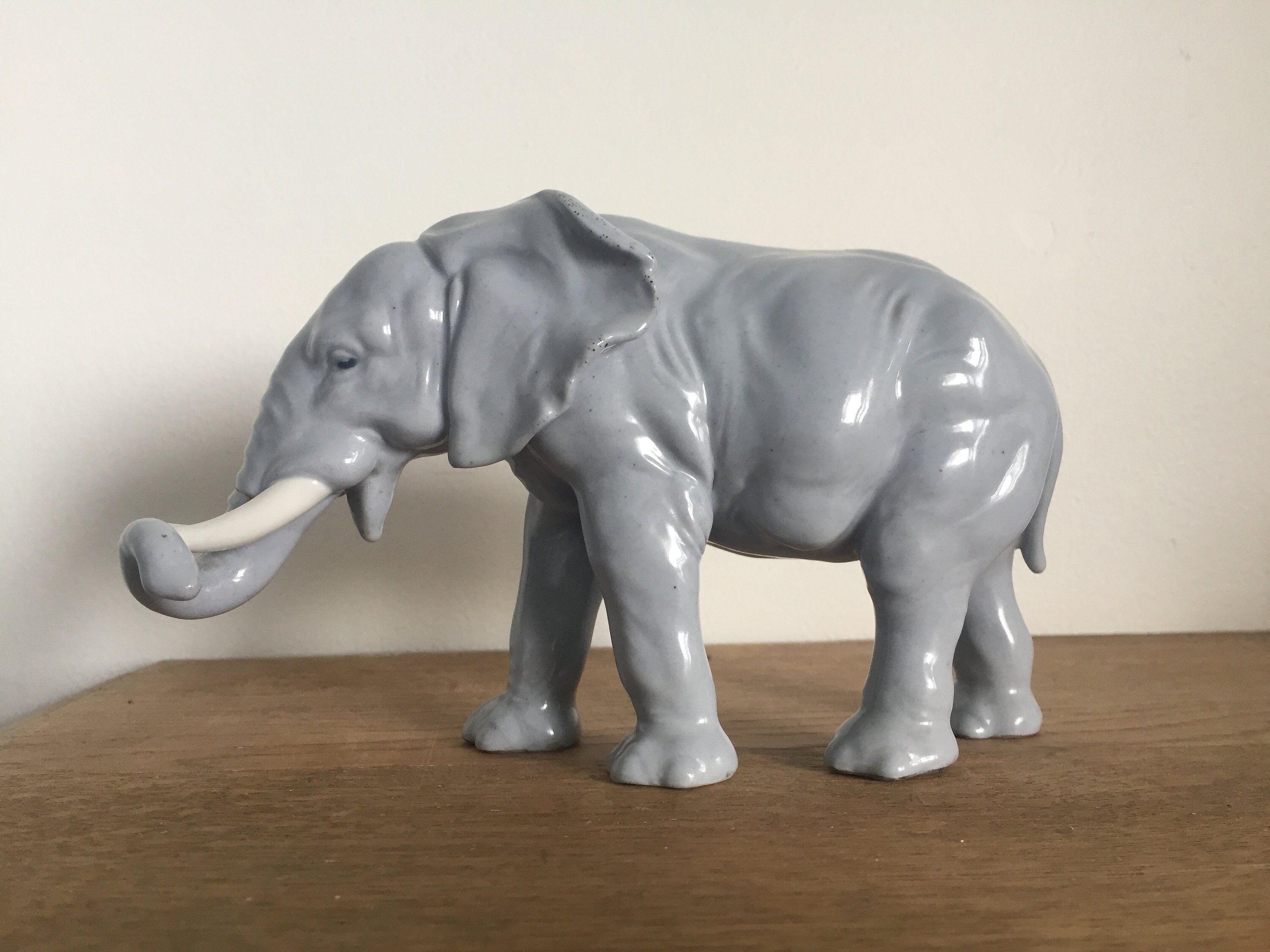 Midcentury KARL ENS Porcelain Ceramic Elephant Statue Figure Etsy
