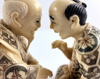 Captivating Chinese Go Players, Decorative Resin Figurines, Miniature Go Players figurines,